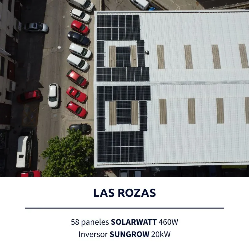 Instalación solar de Lumio en Las Rozas: 58 paneles SOLARWATT 460W, inversor SUNGROW 20kW