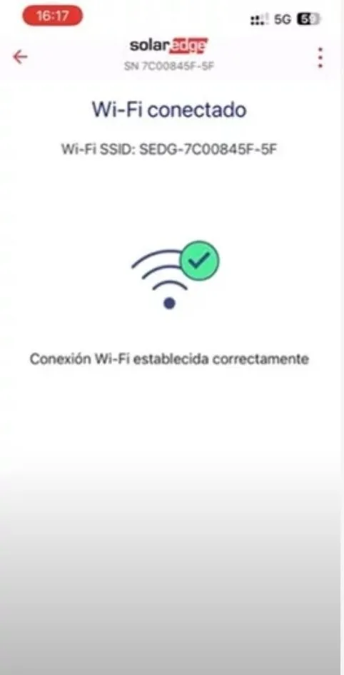 wifi del inversor solaredge
