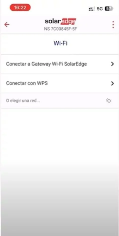 reconectar wifi inversor solaredge