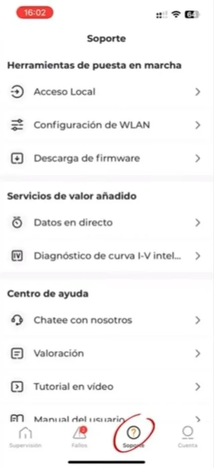 como reconectar el wifi del inversor Sungrow